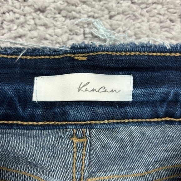 Kancan Jeans Womens 5 Gloria High Rise Ankle Skinny Dark Wash Distressed Holes - Picture 2 of 5